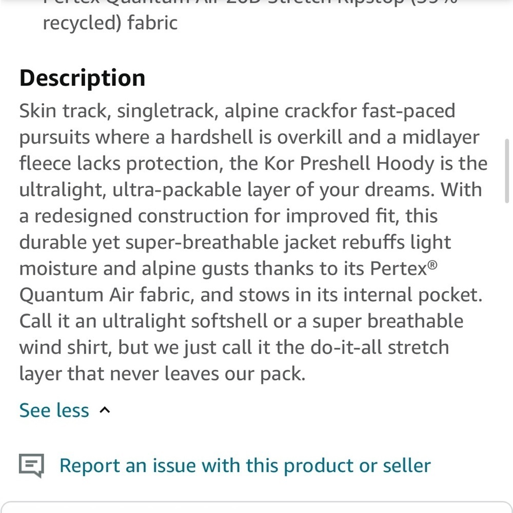 Mountain Hardwear Kor Airshell full zip wind jacket - Picture 6 of 11
